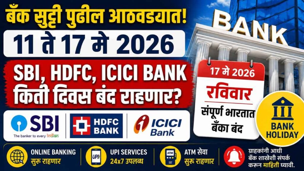 Bank Holiday May 2026 in marathi
